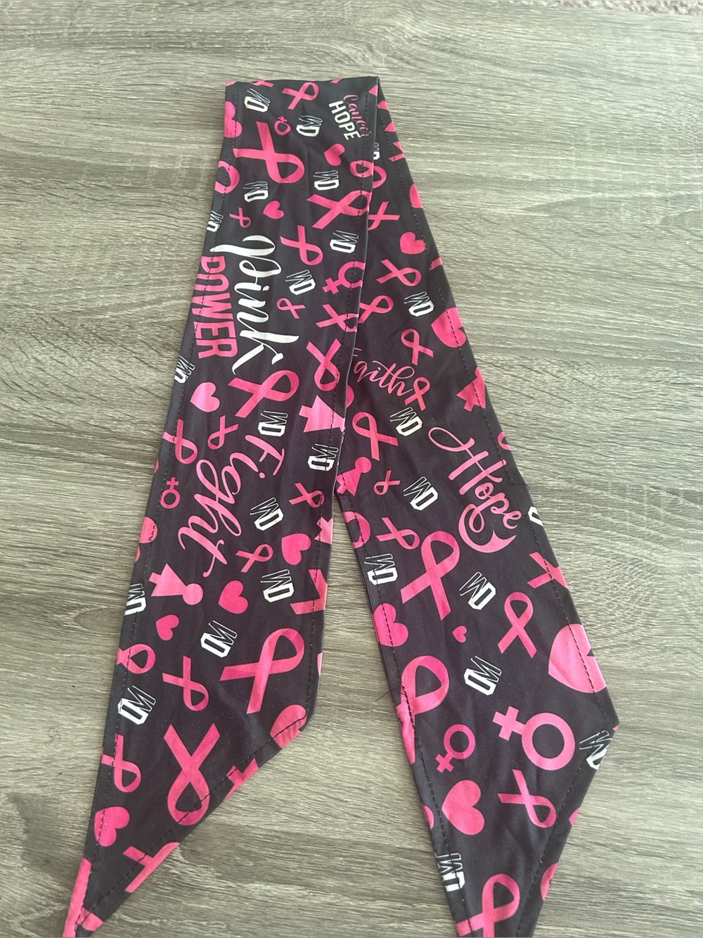 Pink Ribbon Awareness Scarf - Breast Cancer Support